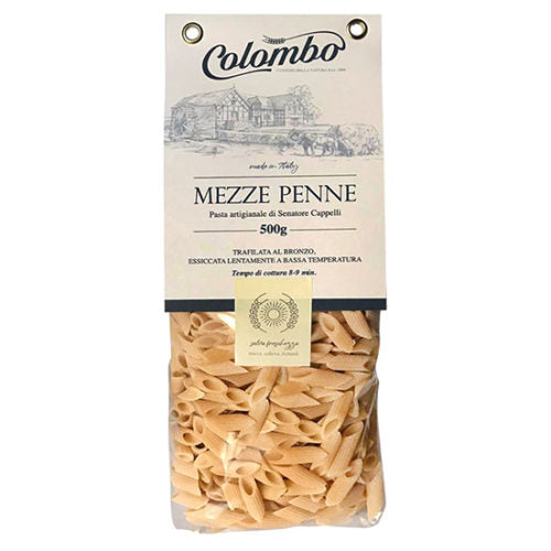 Mezze Penne Artisanal pasta by Senatore Cappelli, Bronze drawn, slowly dried