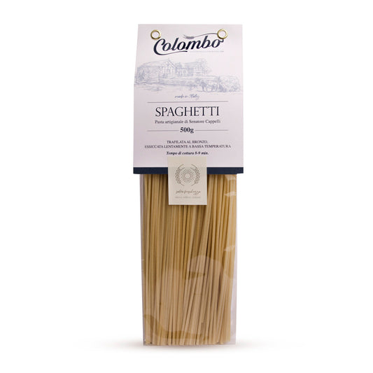 Spaghetti Senatore Cappelli artisanal pasta, Bronze drawn, slowly dried at low temperature.
